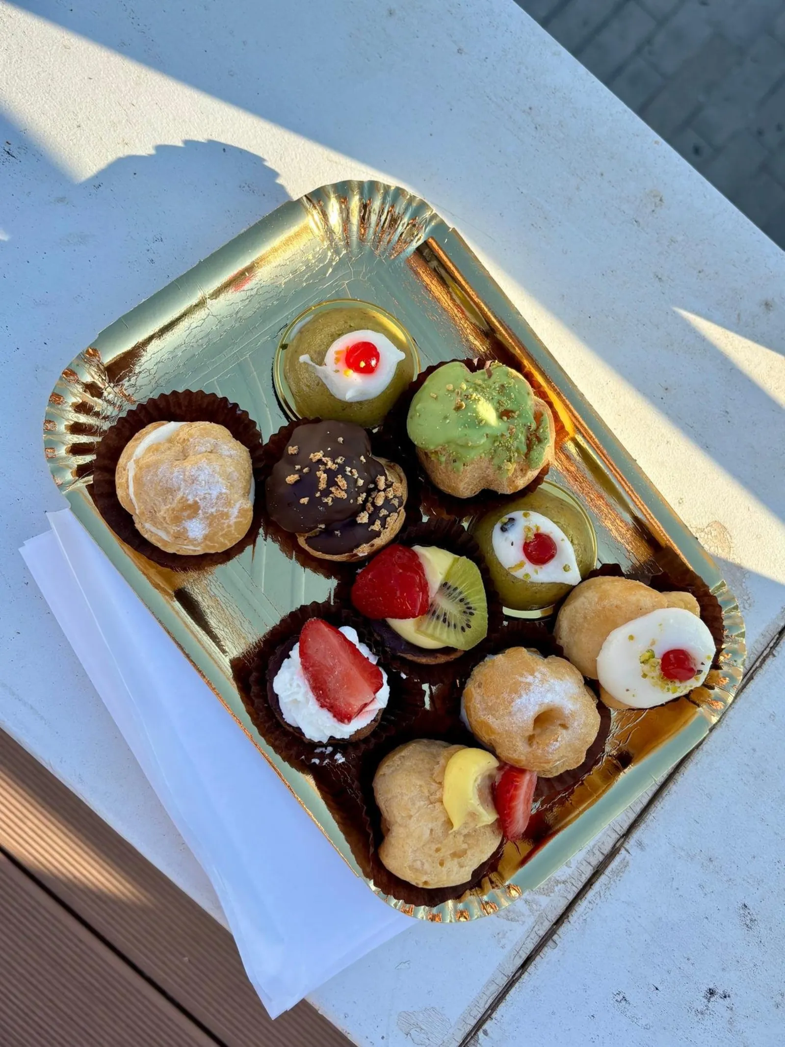 A tray of small Sicilian pastries