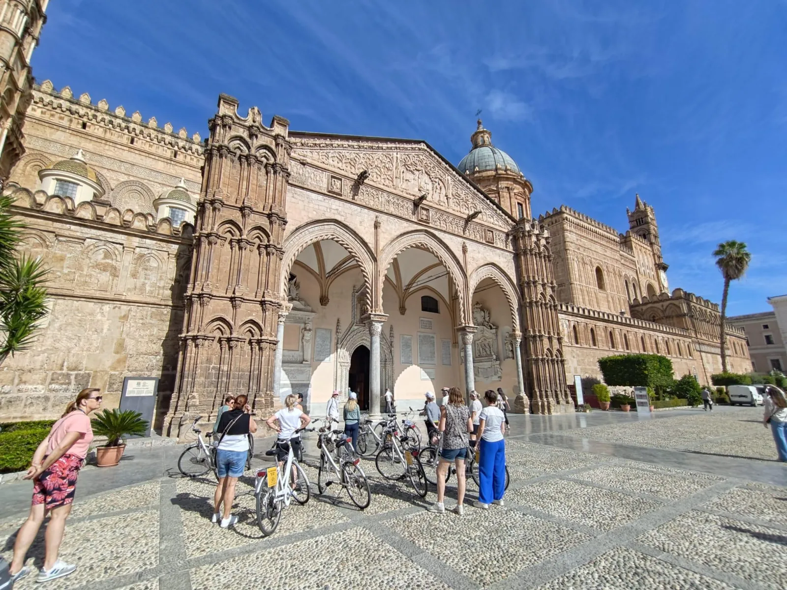 Bikes outside Palermo Cathedral